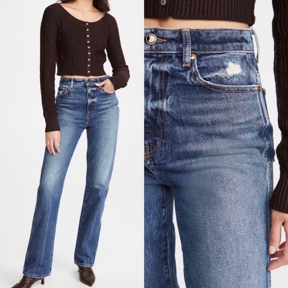 KHAITE Danielle Straight Leg High Waist Jeans US 29